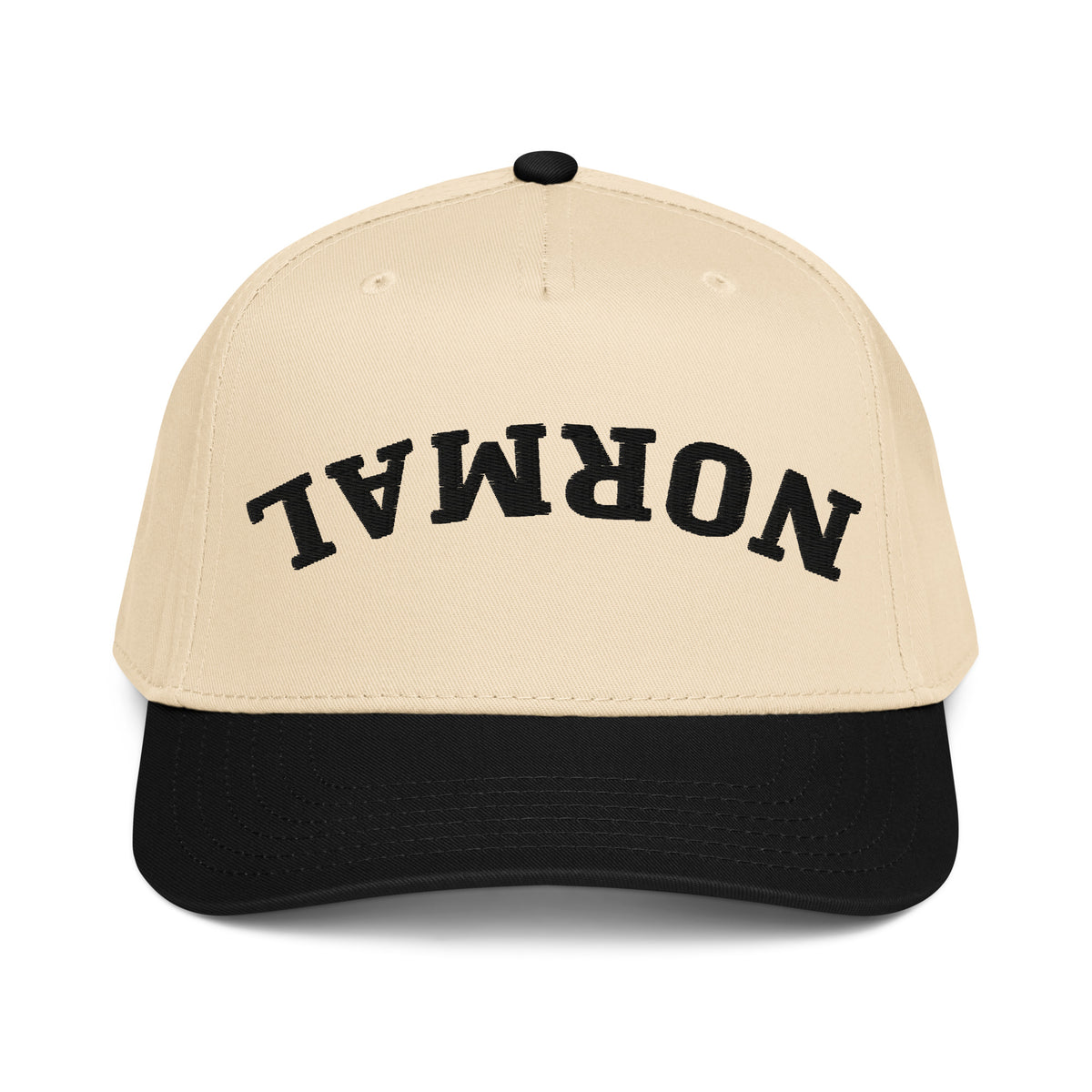 Normal Five-Panel Cap — Natural & Black