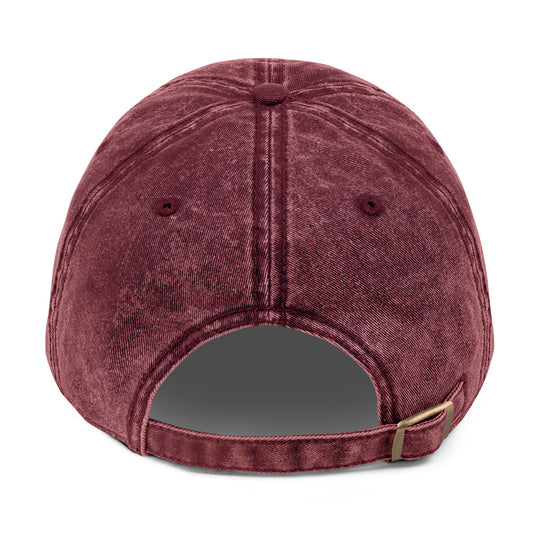 Y&U Vintage Dad Cap — Maroon (alternate view)