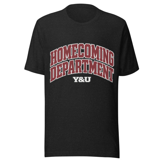Homecoming Department Tee — Black Heather