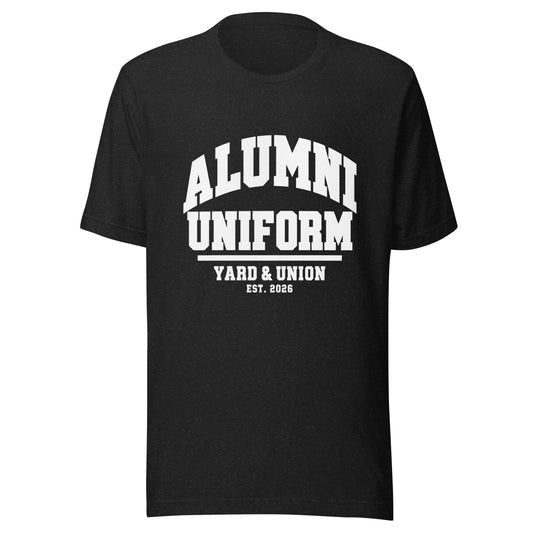 Alumni Uniform Tee — Black Heather