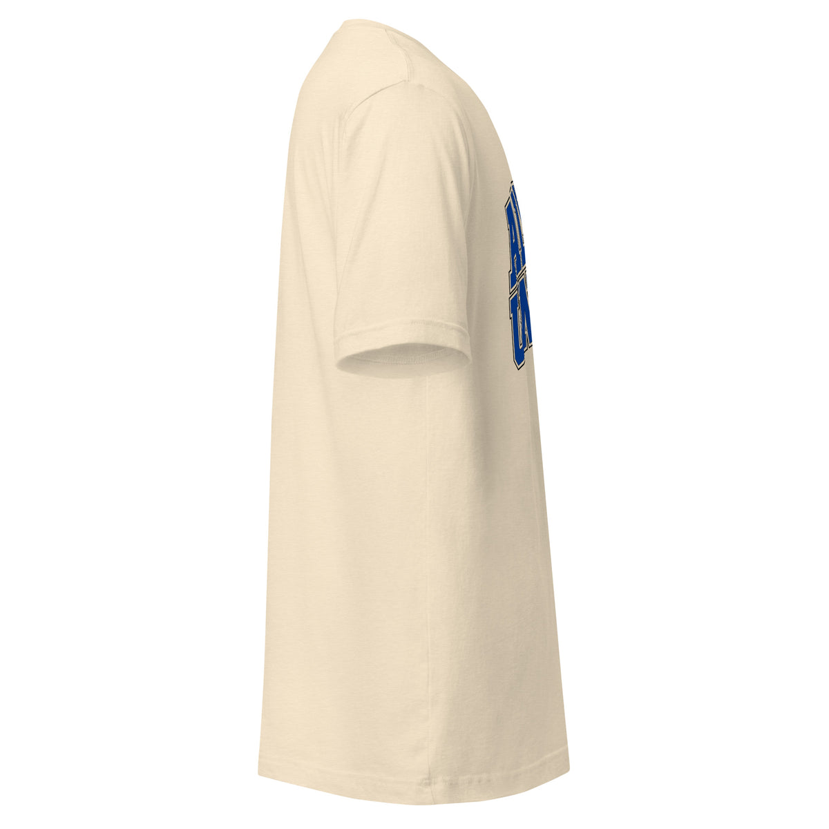 Alumni Uniform Varsity tee in Heather Natural, right side