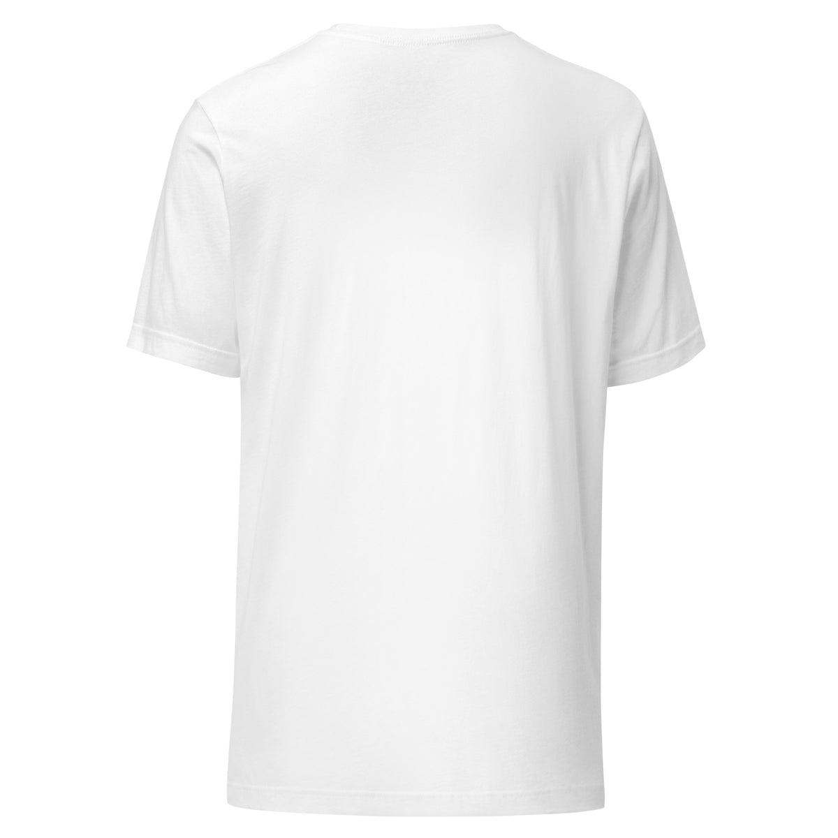 Collegiate Goods tee in White, back view
