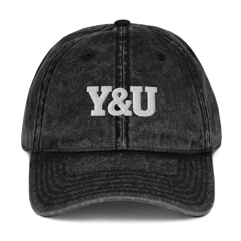 Y&U cap in Black, front view