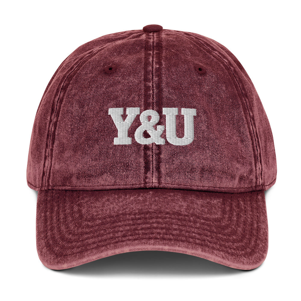 Y&U Vintage Dad Cap — Maroon