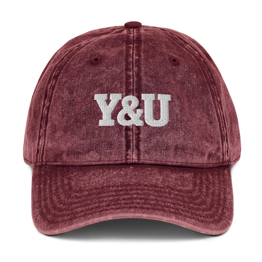 Y&U Vintage Dad Cap — Maroon